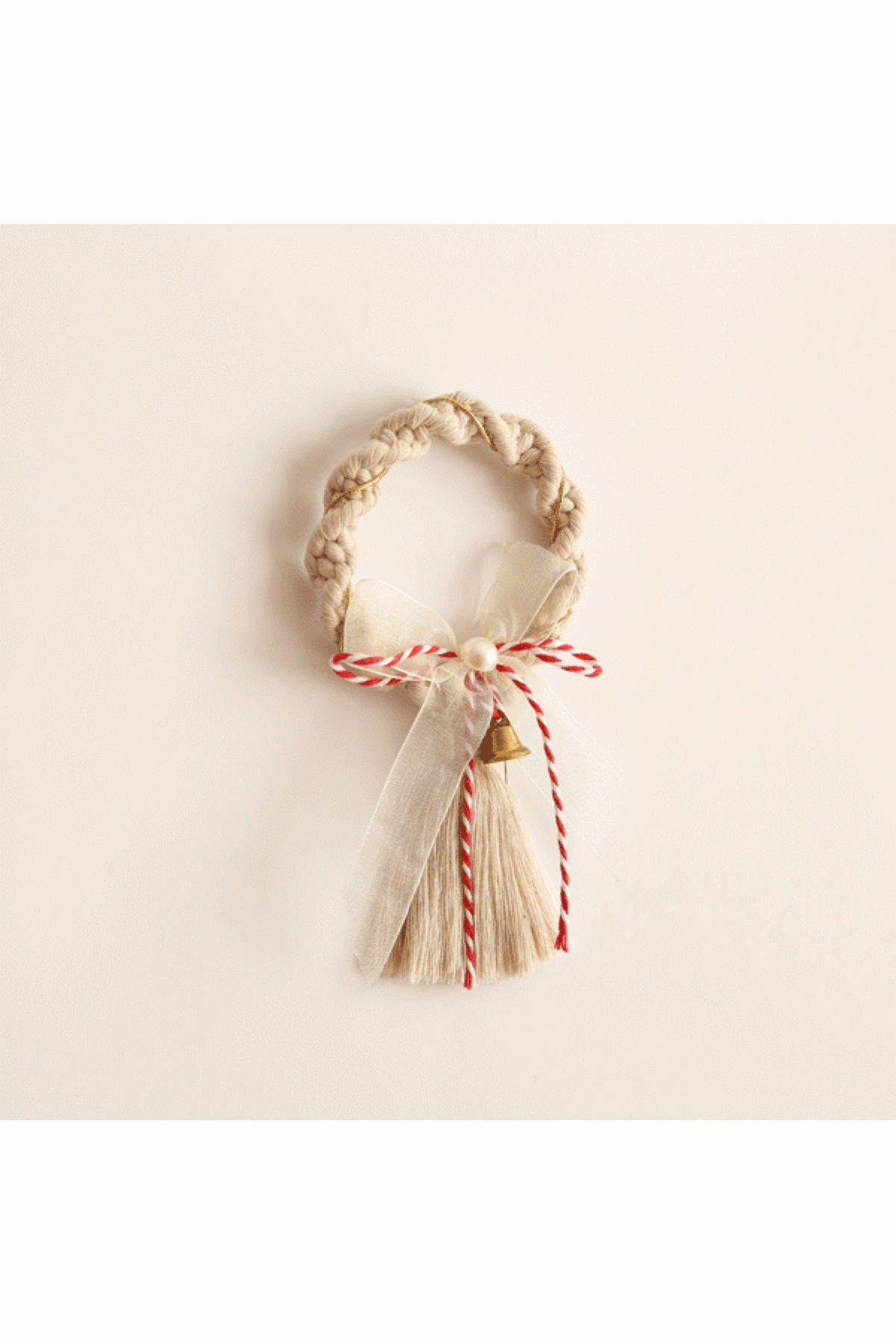 Christmas Macrame Wreath Ornament