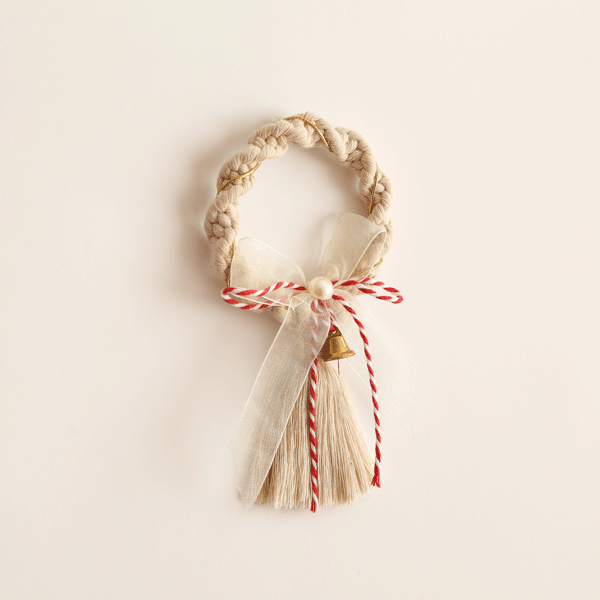 Christmas Macrame Wreath Ornament