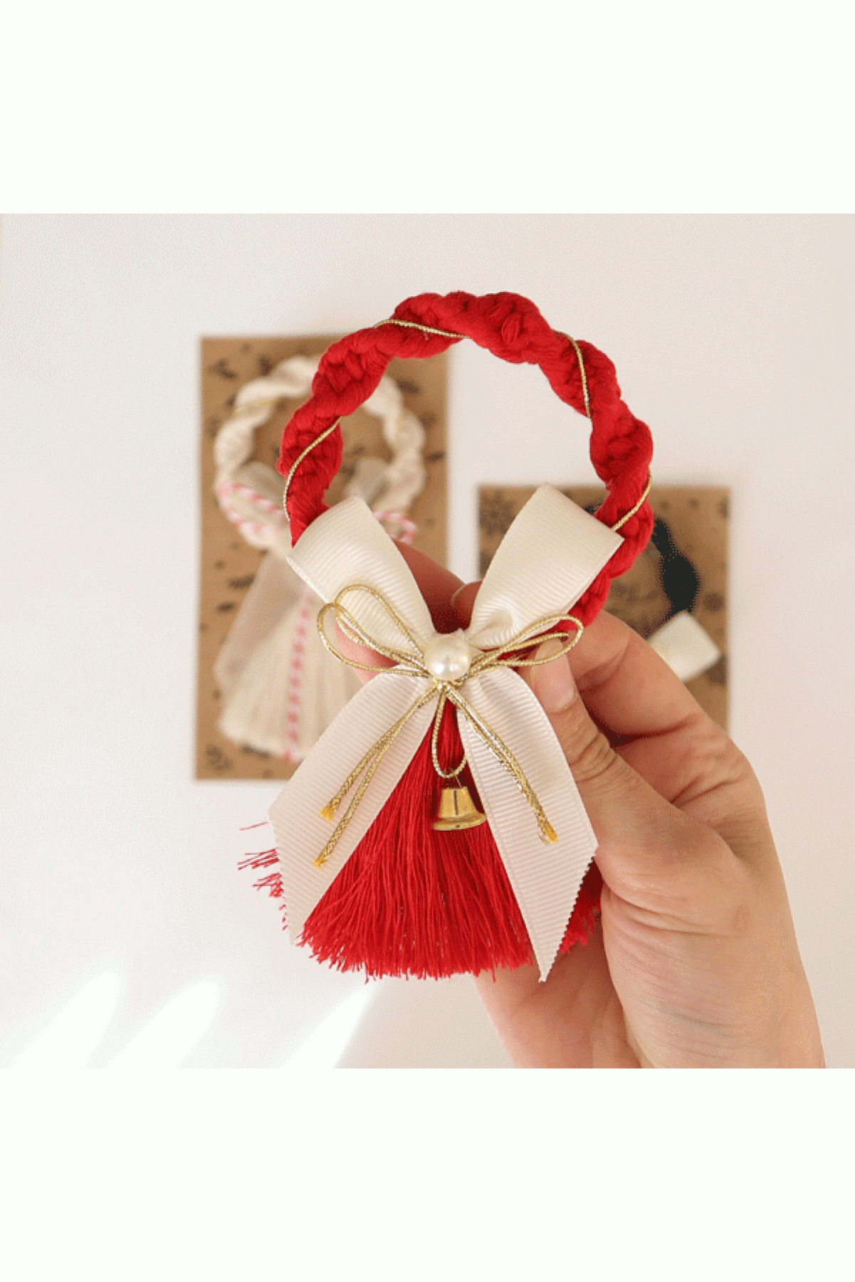 Christmas Macrame Wreath Ornament