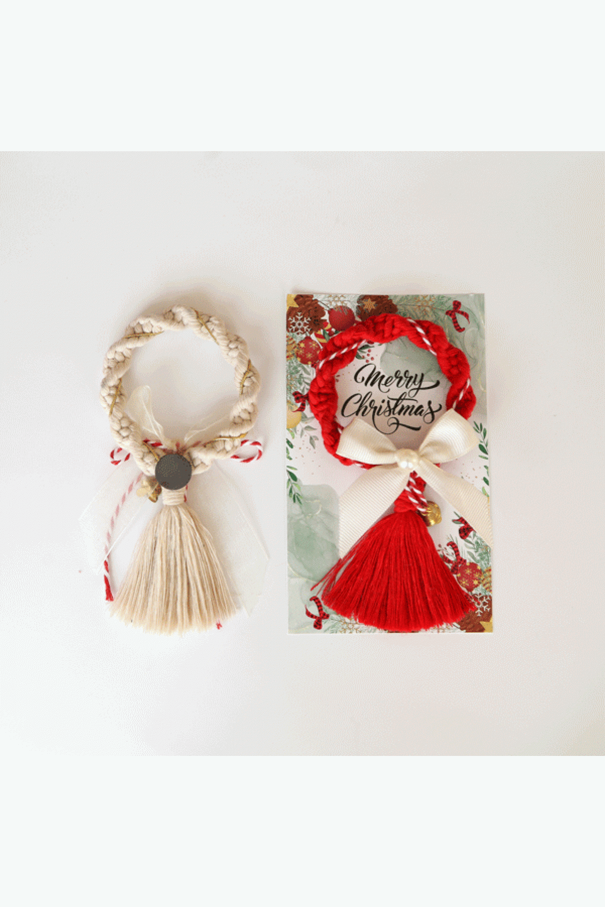 Christmas Macrame Wreath Ornament