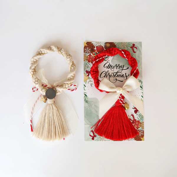 Christmas Macrame Wreath Ornament